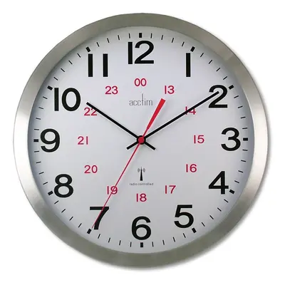 Acctim Century Radio Controlled Wall Clock, Aluminium