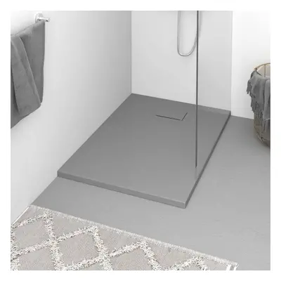 vidaXL Shower Base Tray SMC Grey 100x70 cm Modern Bathroom Shower Receptor