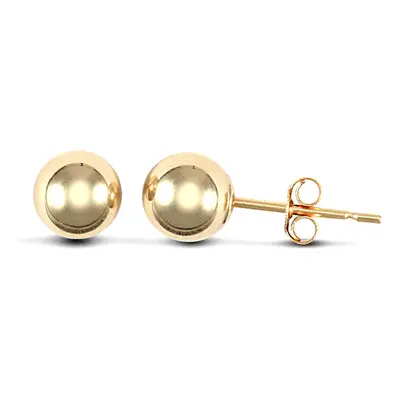 Jewelco London 9ct Yellow Gold Ball Bead Stud Earrings, 5mm - JES079