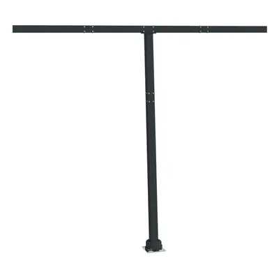 (anthracite, x cm) vidaXL Awning Post Set Garden Balcony Patio Metal Awning Support Post Iron