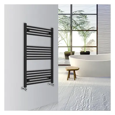 (Black, 1000x600mm) Warmehaus Straight Bathroom Heated Towel Rail Warmer Radiator Central Heatin