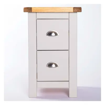 Bedside Table Drawer Petite Light Grey Cabinet Bedroom Furniture Nightstand