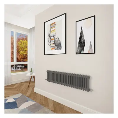 (300x1190mm Column) Designer cast iron radiator anthracite all sizes