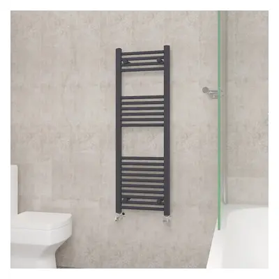 (1200x400mm, Anthracite) NRG Straight Central Heating Towel Rail Bathroom Heated Rad Radiators L