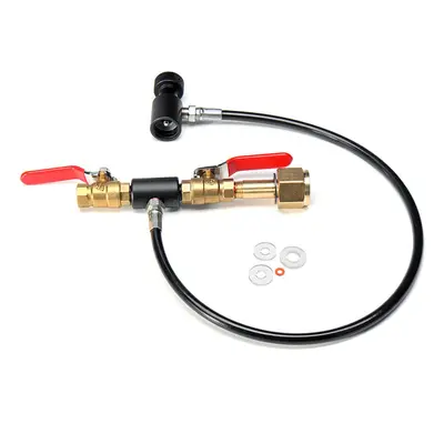 24 Inch CGA320 Soda Club High Pressure Hose Inflatable Air Valve CO2 Fill Station Tank