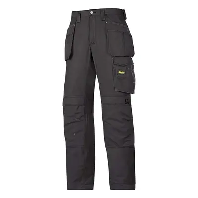 (31R, Black/ Black) Snickers Mens Ripstop Workwear Trousers