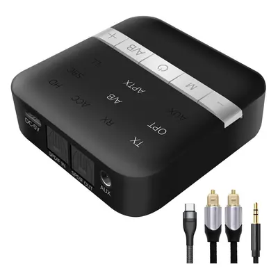 Optical bluetooth V5.0 Audio Transmitter Receiver 3.5mm AuxOptical Wireless Audio Adapter For TV