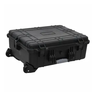 vidaXL Wheeled Flight Case Black 63x50x23 cm PP Flight Case Storage Handle