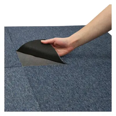 40 x Carpet Tiles Blue 10m2 Heavy Duty Commercial Retail Office Flooring Square