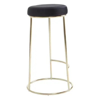 Premier Housewares Manhattan Black Velvet Tall Bar Stool