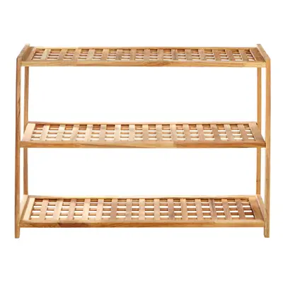 Premier Housewares Natural Walnut Tier Shoe Rack