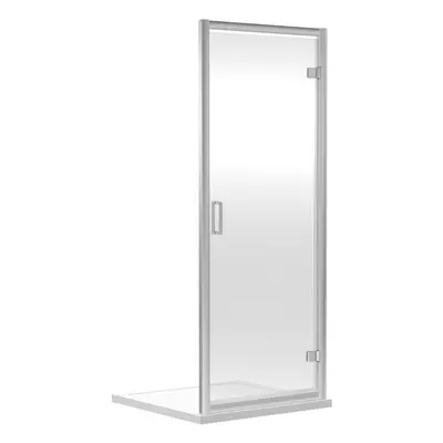 6mm Toughened Safety Glass Reversible Hinged Shower Door - 900mm - Chrome