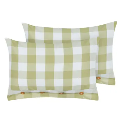 Set of Cushions TAMNINE x cm Checked Light Green