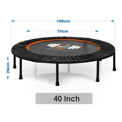 (40 Inch) Mini Trampoline Foldable Fitness Exercise Bouncer