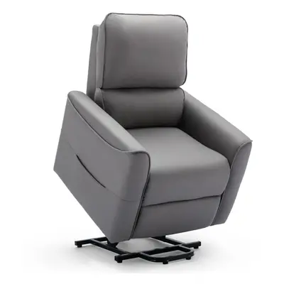 (Grey) CLIFTON ELECTRIC FABRIC SINGLE MOTOR RISE RECLINER LIFT MOBILITY TILT CHAIR