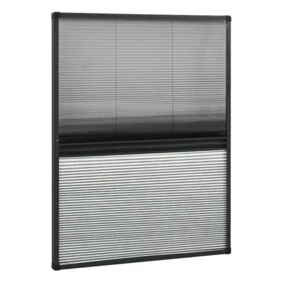 vidaXL Plisse Insect Screen for Windows Aluminium 80x100cm with Shade Indoor