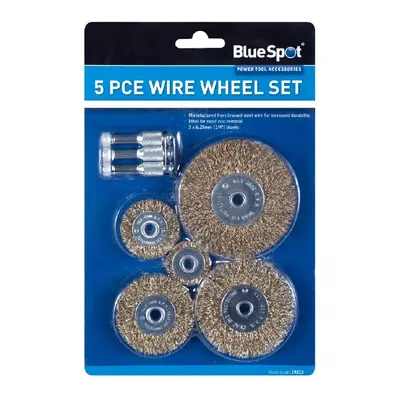 BlueSpot 5pc Wire Wheel Set