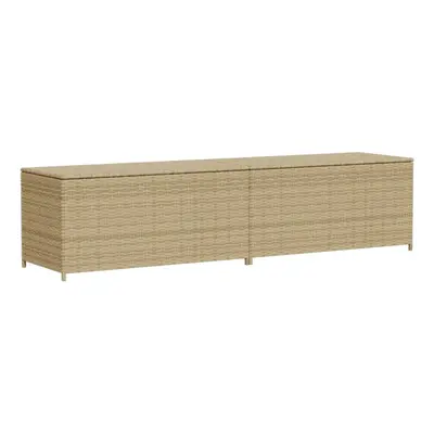 (mix beige, x x cm) vidaXL Garden Storage Box Bench Container Chest Shed Blanket Box Poly Rattan