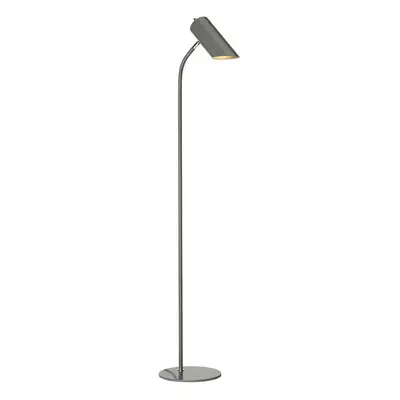 Floor Lamp Dark Grey Highly Polished Nickel Finish LED E27 8W Bulb