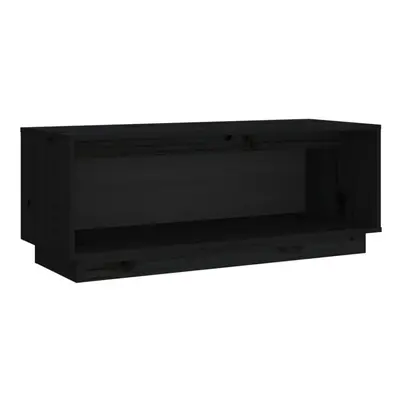 (black) vidaXL Solid Wood Pine TV Cabinet Wooden Media Unit Furniture Multi Colours