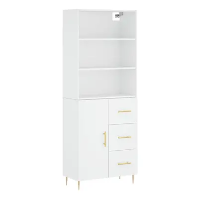 (white, door drawers) vidaXL Highboard Sideboard Cupboard Side Cabinet Grey Sonoma Engineered Wo