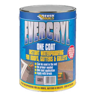 (White) Everbuild EverCryl Waterproofong Roofing Compound 5Kg