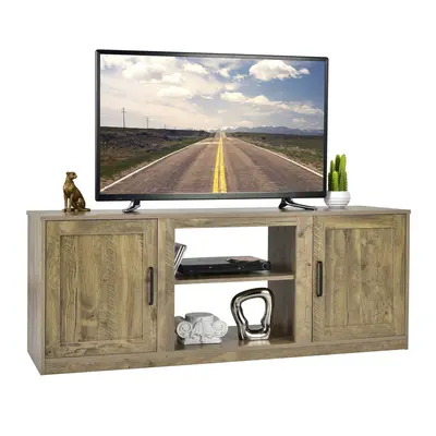 147cm TV Stand Farmhouse Console Table for 65" TV W/ Adjustable Shelves