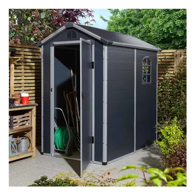 46 Airevale Plastic Apex Shed - Dark Grey