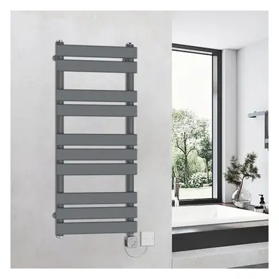 (1000x450mm, Sand Grey) WarmeHaus Thermostatic Heated Towel Rail Prefilled Electric Heated Towel