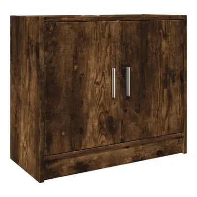 vidaXL Sink Cabinet Vanity Unit Storage Cupboard Smoked Oak Engineered Wood