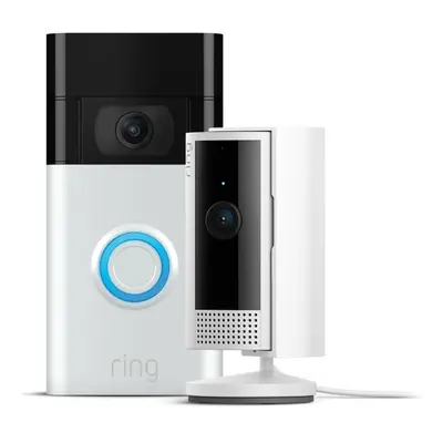 (Satin Nickel, + Ring Indoor Cam) Video Doorbell (2Nd Gen) by Amazon | Wireless Video Doorbell S