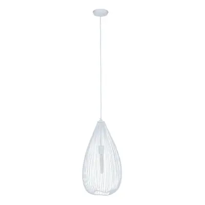 Premier Housewares Lavis Teardrop White Pendant Light