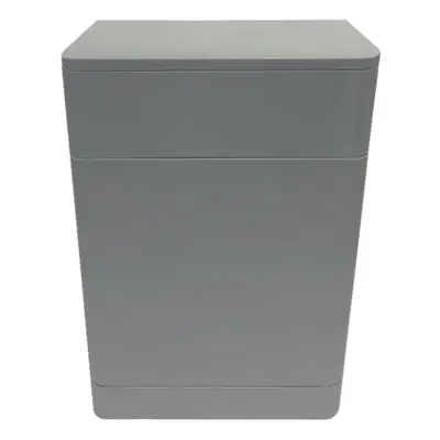 NRG 500mm Gloss Grey Toilet Cabinet Back To Wall Bathroom Toilet Unit Concealed Cistern Housing 