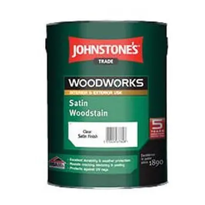 2.5LTR - JOHNSTONE'S WOODWORKS SATIN WOODSTAIN CLEAR