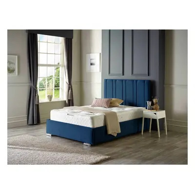 (4FT SMALL DOUBLE, ROYAL BLUE) Lilly Upholstered Soft Velvet Bed Frame