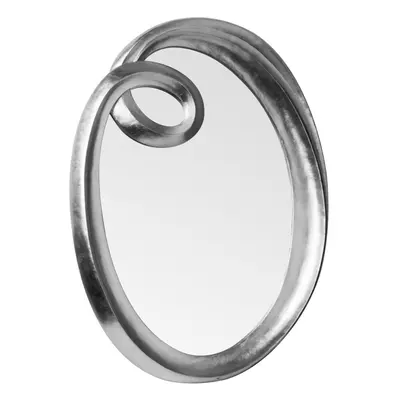 Premier Housewares Swirl Design Silver Wall Mirror