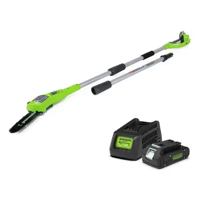 Greenworks G24PSK2 Cordless 24v Pole Saw with Battery