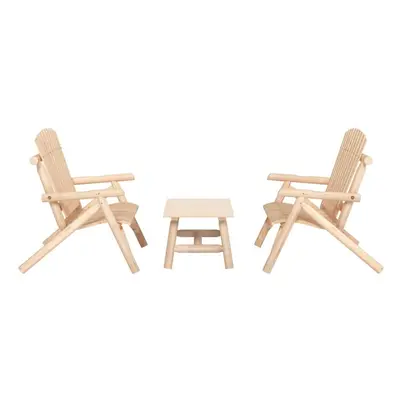 (brown, 2x bench + table) vidaXL Garden Lounge Set Wooden Outdoor Table and Chairs Solid Wood Sp