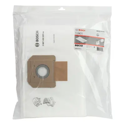 Bosch 5x Fleece Filter Bag (replacement bag for GAS L AFC/ SFC+/M AFC Professional, for Dry Vacu