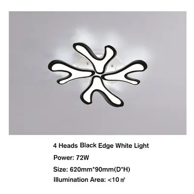 (Type E:Â heads white light black shell) LED Modern Ceiling Light For Living Dining Room Bedroom