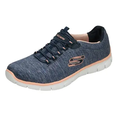 (UK 3, Navy/Coral (Blue)) Ladies Skechers Relaxed Fit Trainers See Ya