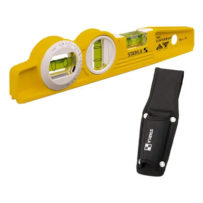 Stabila 16670/0 cm"Torpedo Type SV REM W360" Spirit Level with Bag - Yellow/Black