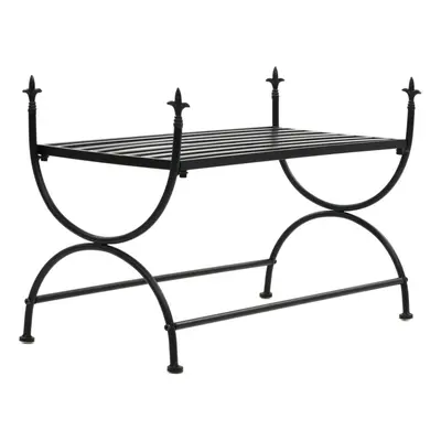 vidaXL Bench Vintage Style Metal 83x42x55cm Black Kitchen Living Room Seat