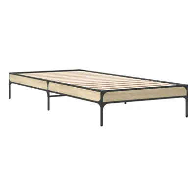 (sonoma oak, x cm/ cm) vidaXL Bed Frame Home Bed Base Mattress Foundation Engineered Wood and Me