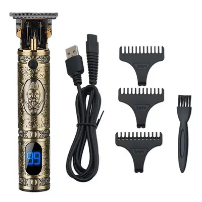 (Gold Man) Rechargeable Hair Clippers For Men Powerful