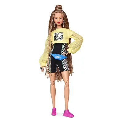 Barbie GHT91 BMR1959 Fully Poseable Fashion Doll with Braided Hair, Wearing Bike Shorts Romper a