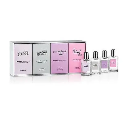 Philosophy Pcs Mini Set: Inner Grace Ml Edp + Giving Grace Ml Edt + Unconditional Love Ml Edt + 