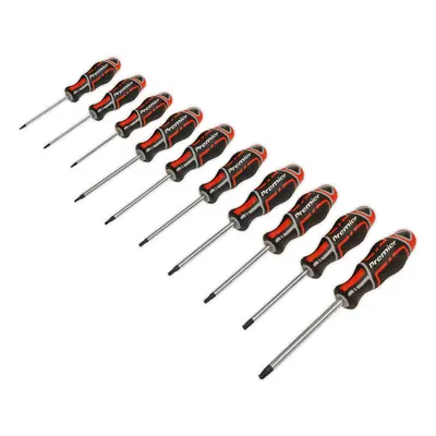 10 PACK Premium Soft Grip Screwdriver Set - TRX Star Security Various Sizes RED