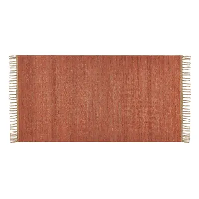 Jute Area Rug x cm Red LUNIA