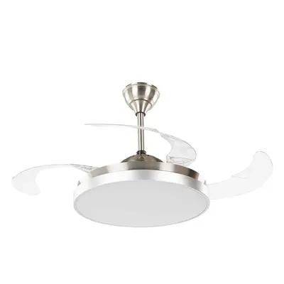 Ceiling Fan with Light IBAR With Remote Transparent